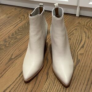 Marc Fischer Cream Ankle Boots